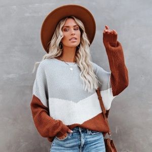 VICI Maddox Chevron Knit Sweater